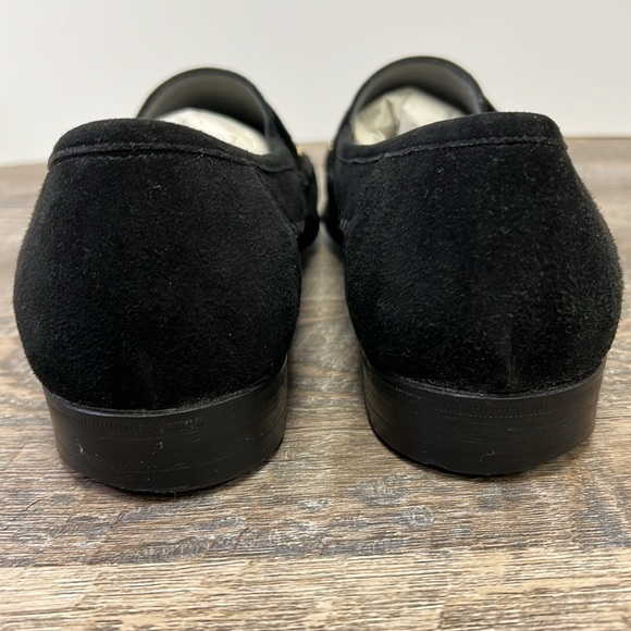 Lorenzo Banfi 1759 Black Suede Loafers Gold Studded Italian Made Size 10.5 main image 4